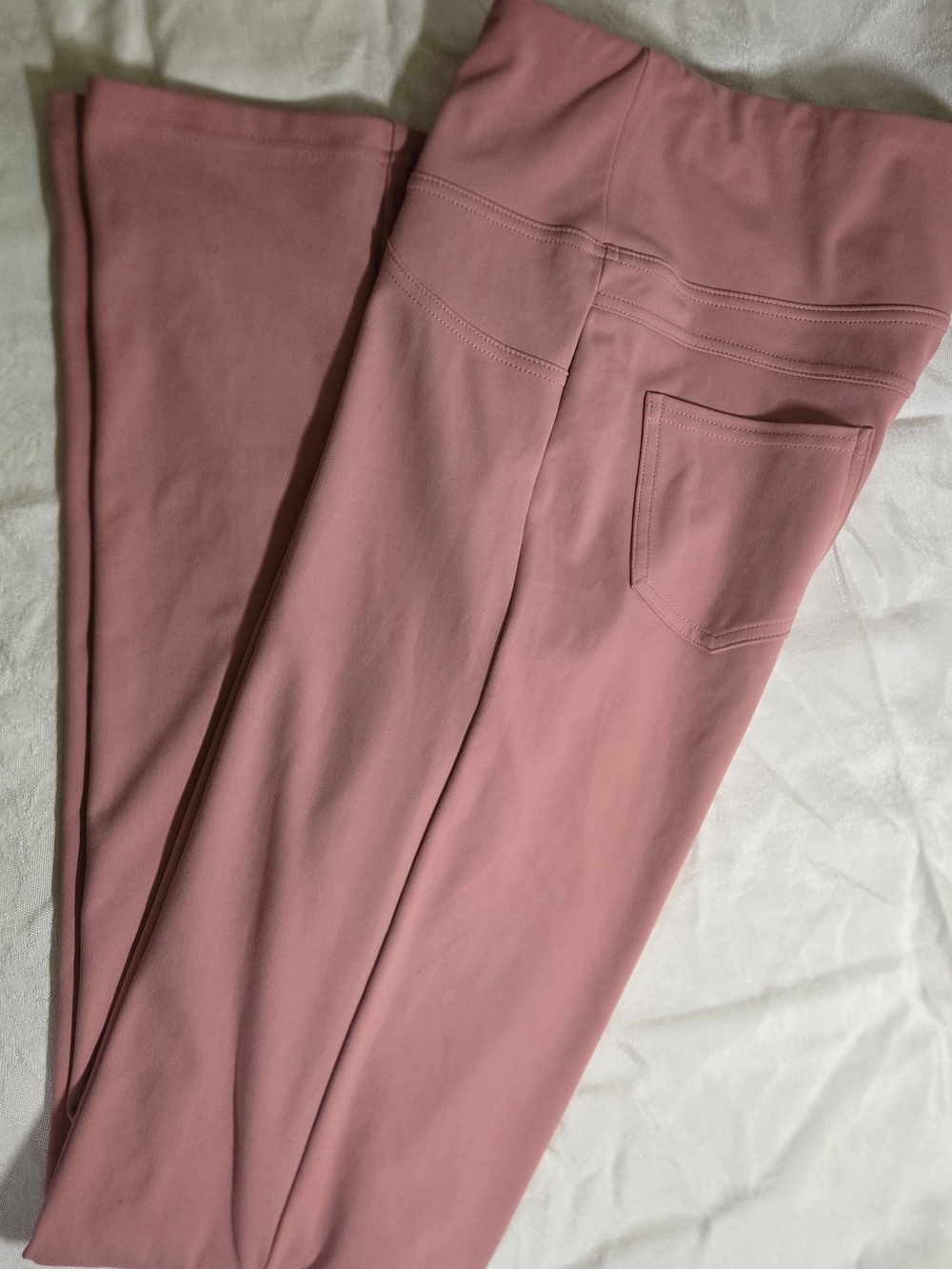 Halara Pink High Waisted Crossover Pocket Flare Yoga Pants Medium Regular